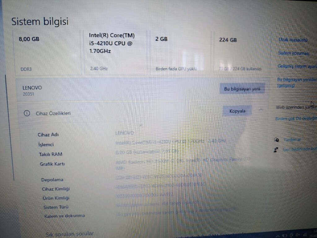 Lenovo i5 4.nesil - 2