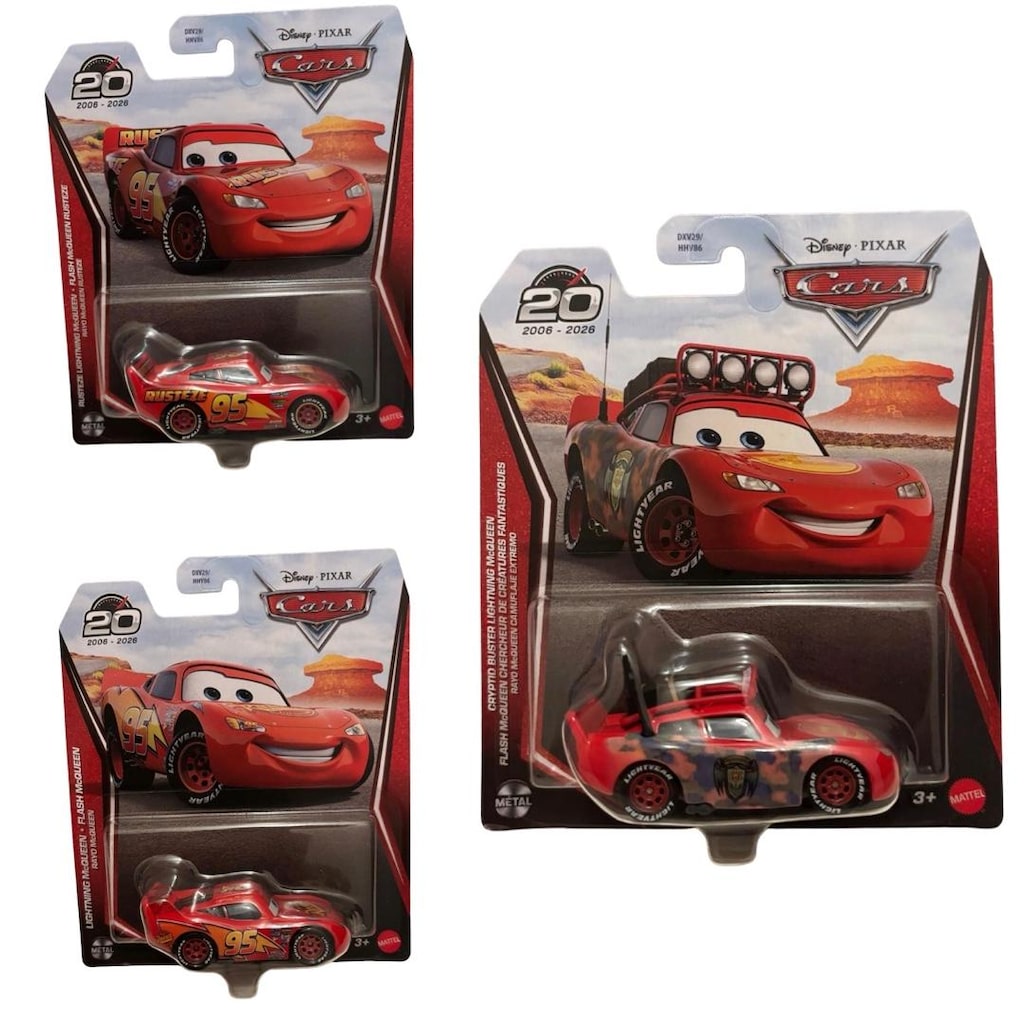 Disney Pixar Cars 20. Yıl Özel Seri 3’lü Şimşek McQueen Seti