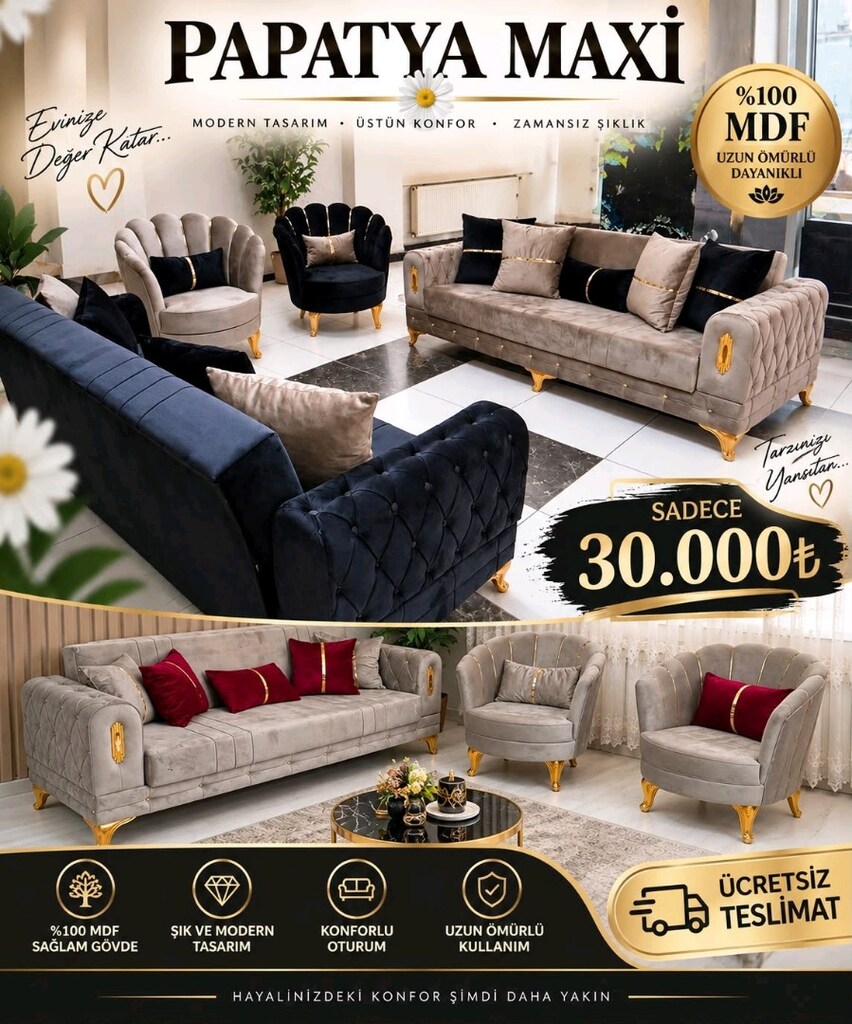 KÖŞE TAKIMI / MASA TAKIMI/ PORTMANTO/KOLTUK TAKIMI. YATAK ODASI TAKIMI - 4