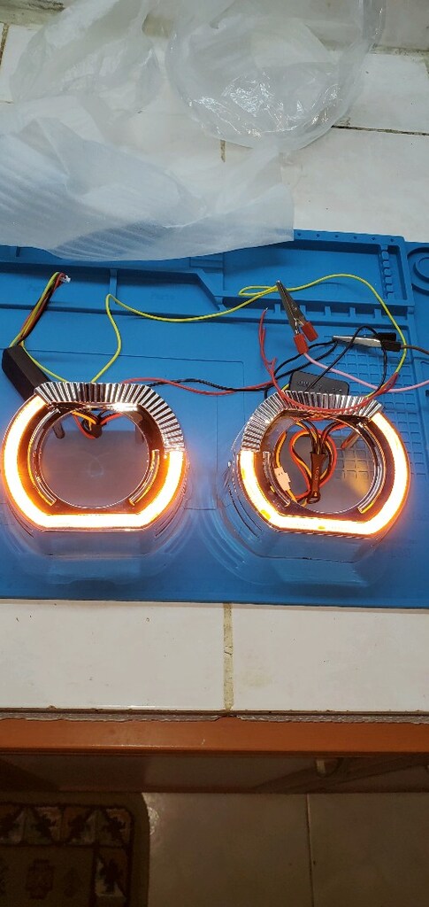 2.5 inç C led Angel mercek kapağı çift renk - 6