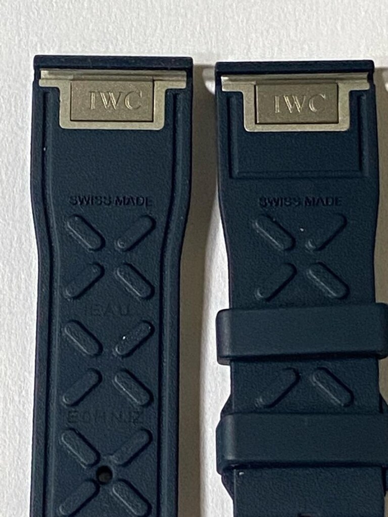 IWC lacivert silikon kordon kolay tak çıkar 21 mm - 5