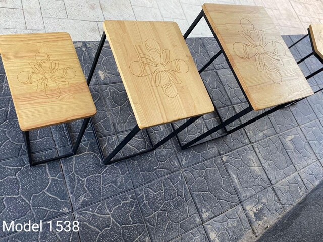 Model 1538 – Üçlü El Yapımı Zigon Sehpa Seti