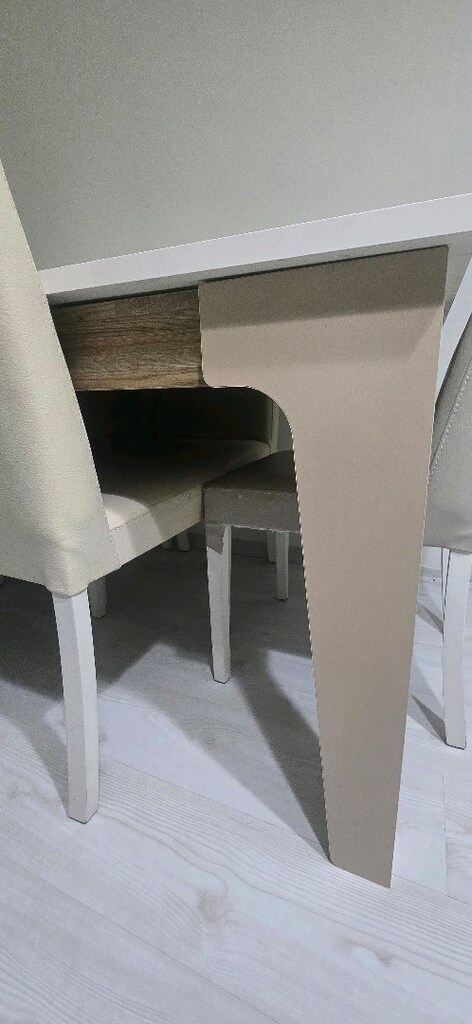Şık Tasarımıyla Açılır Yemek Masası Takımı | 6 Sandalyeli | Bazalı - 9