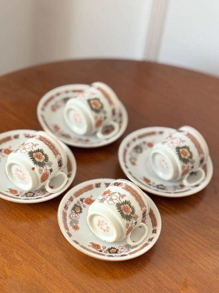 Vintage Çin Damgalı Fincan Takımı - 3