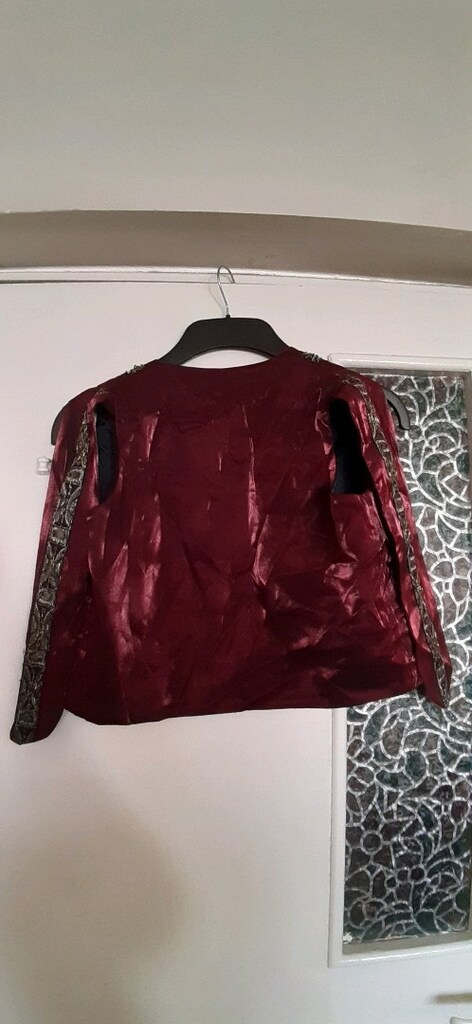 bordo saten efe çocuk yeleği - 10