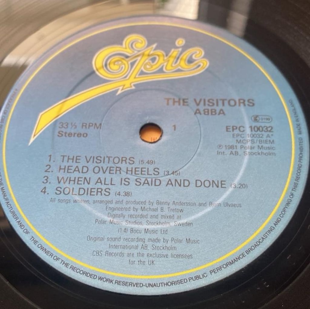 ABBA The Visitors LP 1981 Dönem - 6