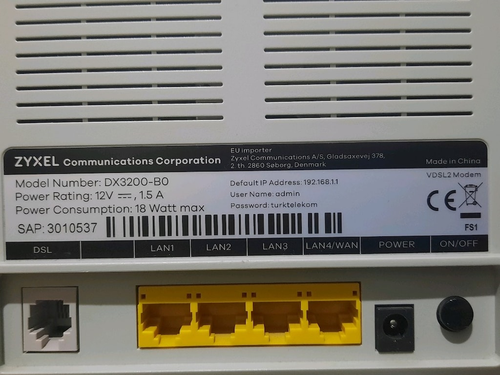 WİFİ 6 VDSL MODEM YENİ NESİL 5G VE 2.4G, ZYXEL, 0982 - 6