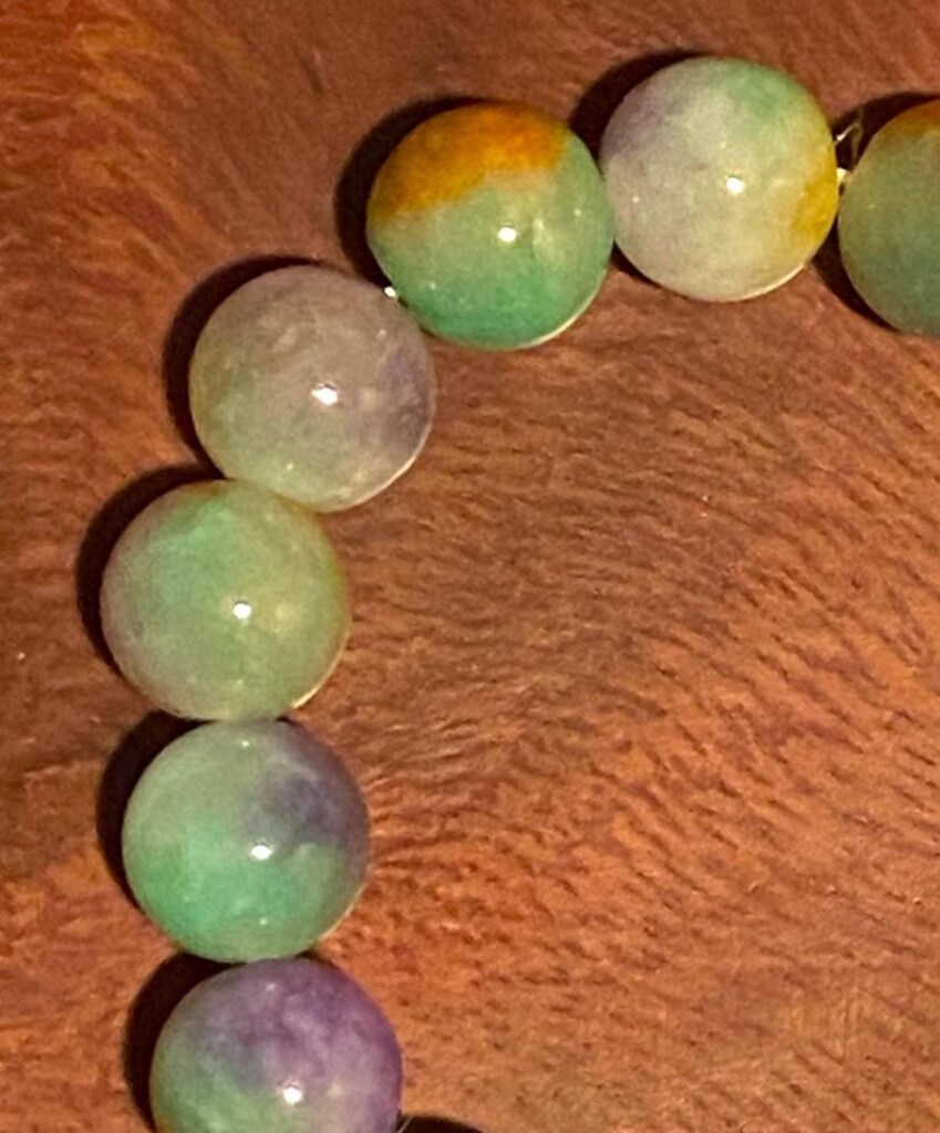 Yeşim Taşı ( Jade ) Multicolor Doğaltaş Bileklik - 3
