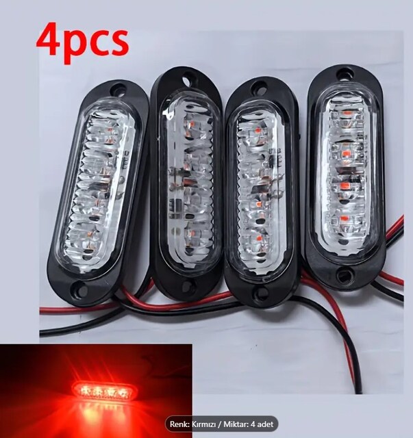 4 LED Kamyon Araba LED Işık Barı
