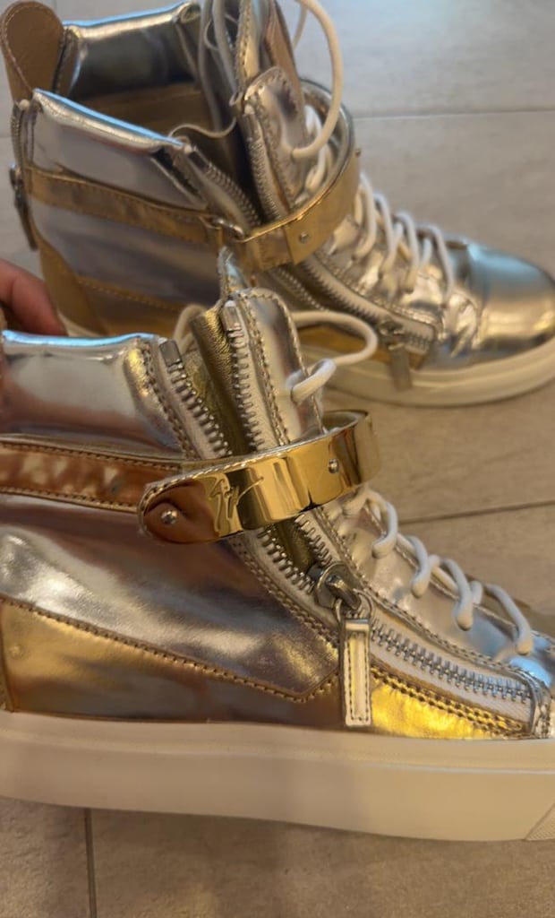 Gümüş Renkli Yüksek Tabanlı Sneaker - 6