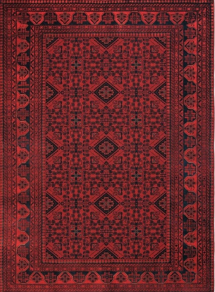 Kırmızı-lacivert vintage halı - 3