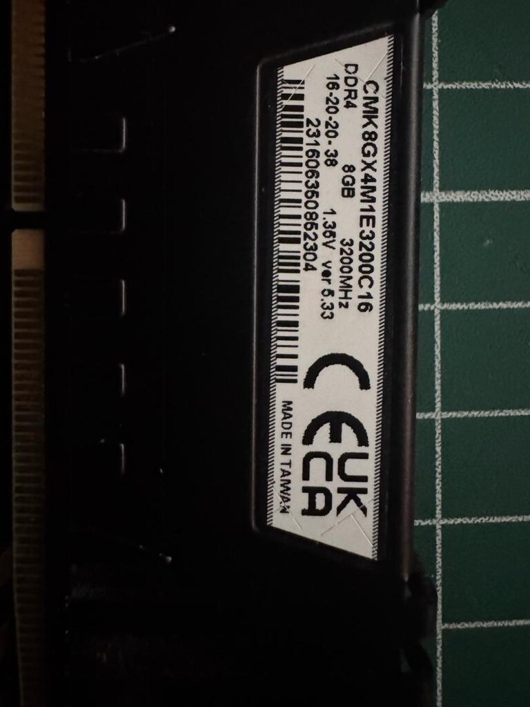 Corsair DDR4 ram 8 gb 3200 mhz - 2