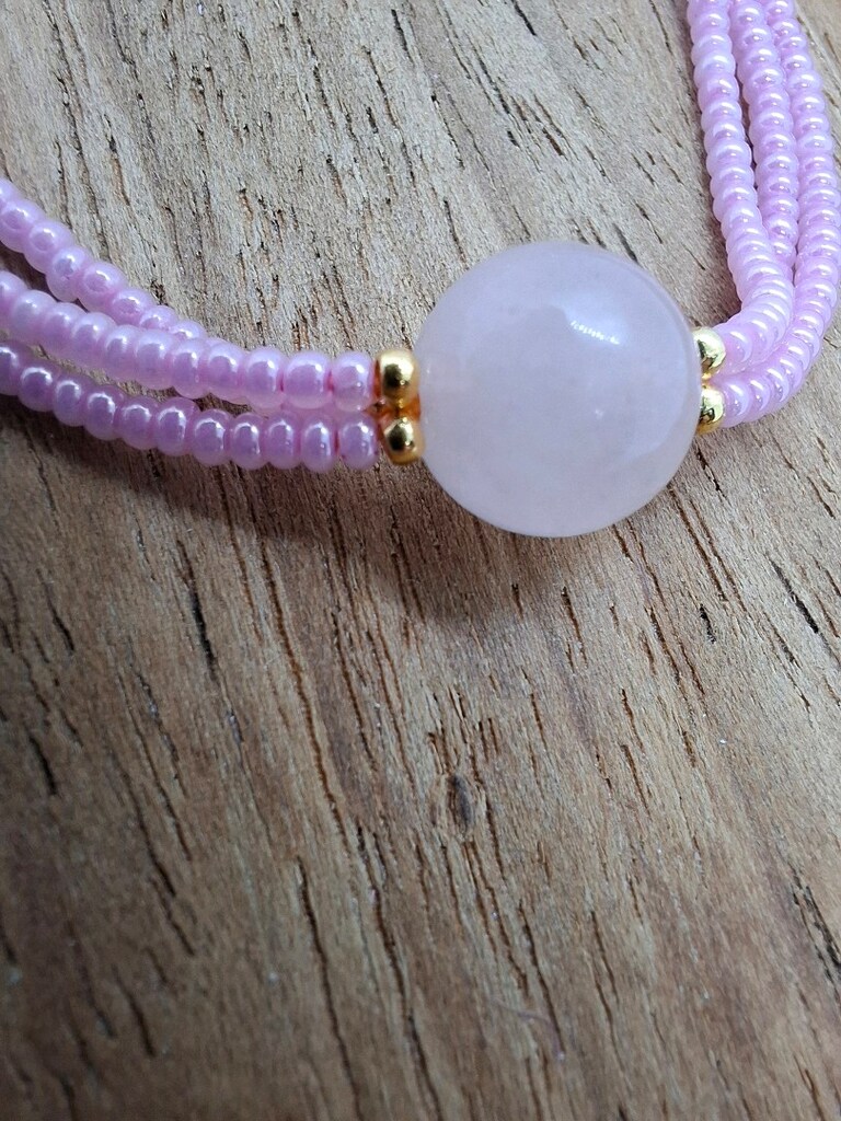 PEMBE KUVARS BİLEKLİK - 3