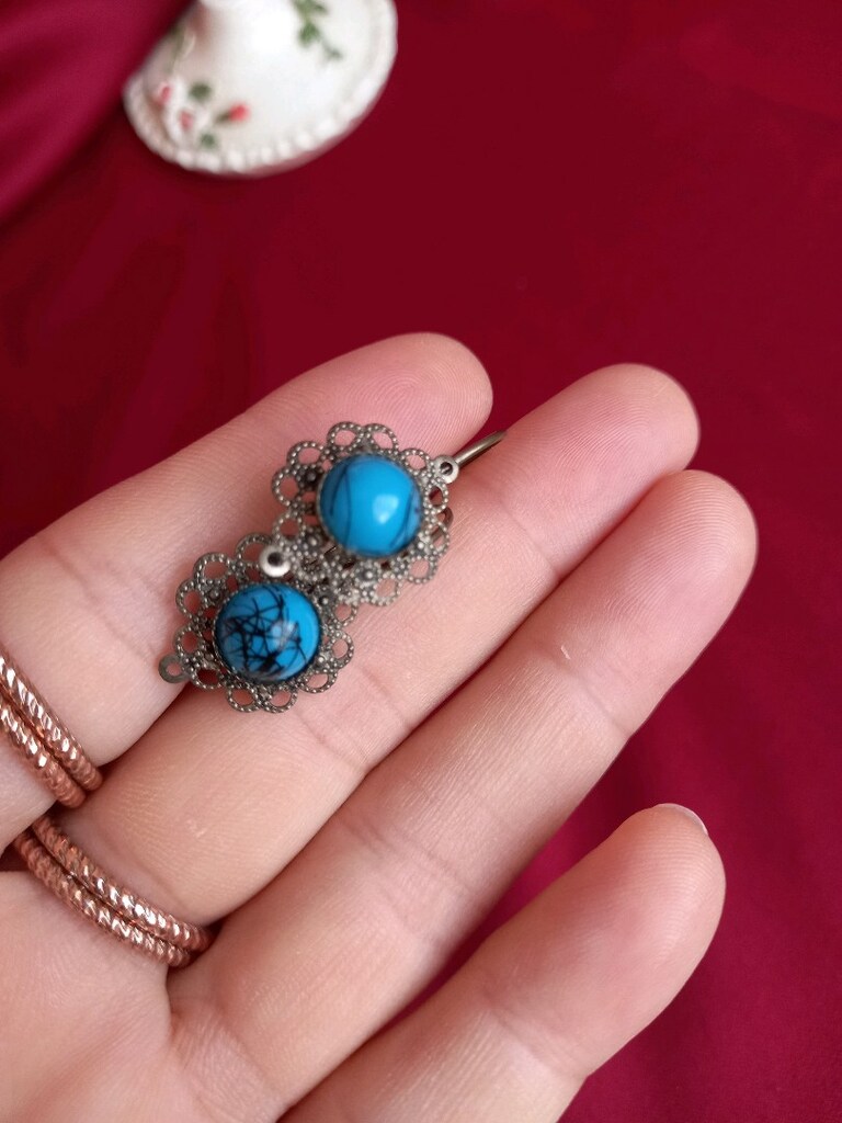 Kadın taşlı küpe - 5