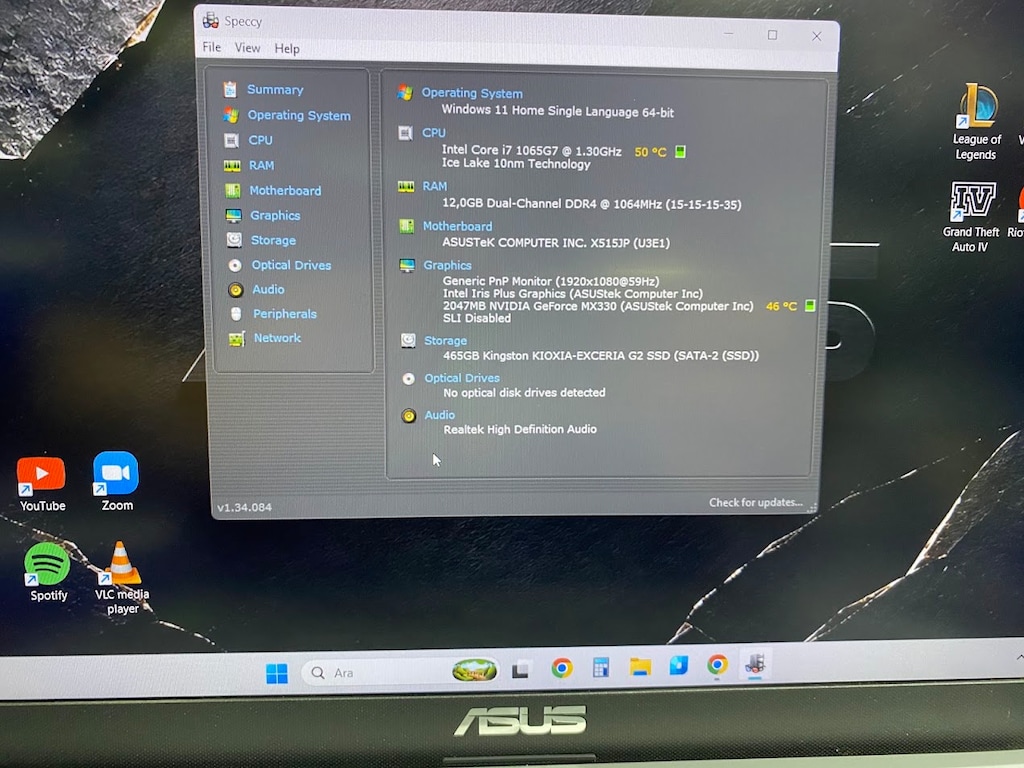 ASUS İ7 10.NESİL GAMİNG LAPTOP ÇANTA VE MOUSE HEDİYELİ - 7