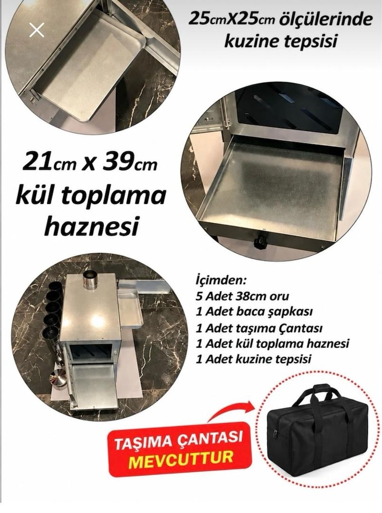 Kamp sobası kuzineli odun sobası sıfır ürün 7/24 - 4