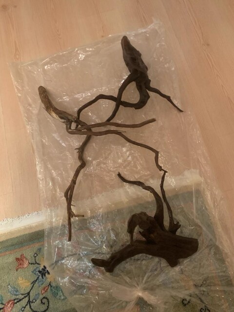 büyük boy mangrow kök akvaryum dekor kullanıma hazır halde