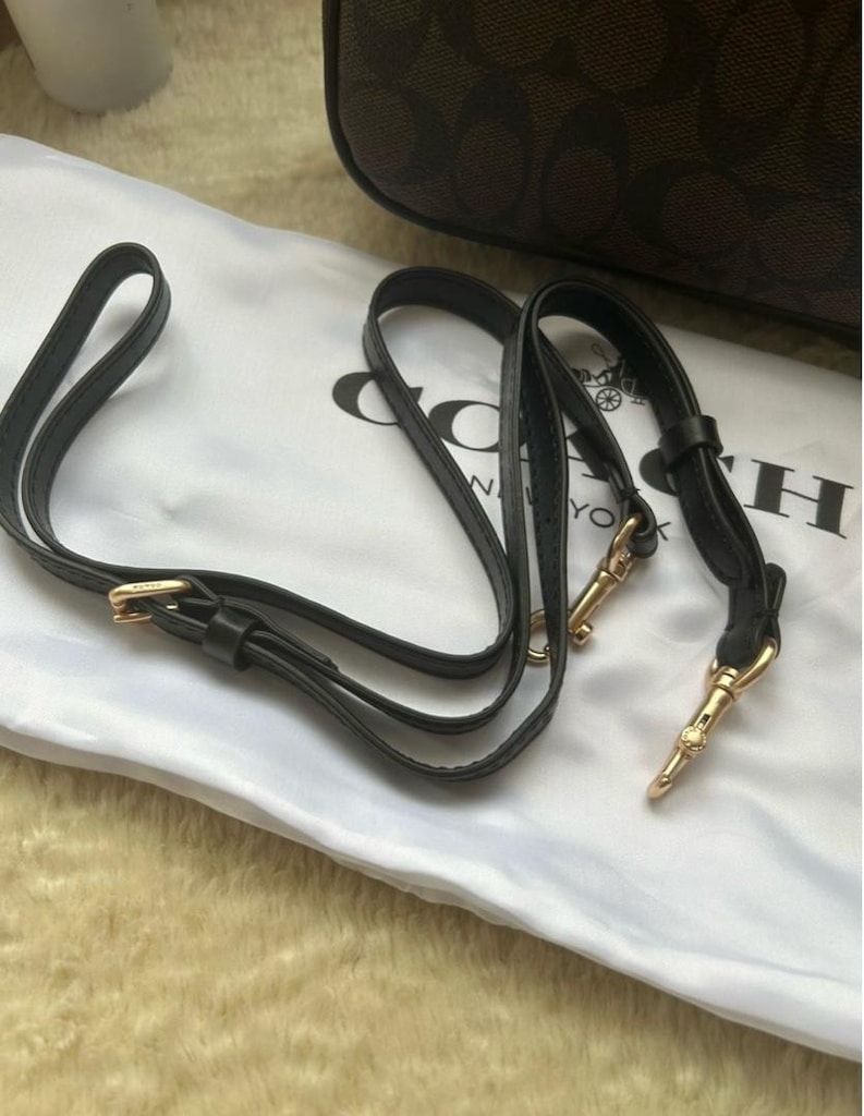 TOP HANDLE POUCH IN SIGNATURE Acı Kahve - 14