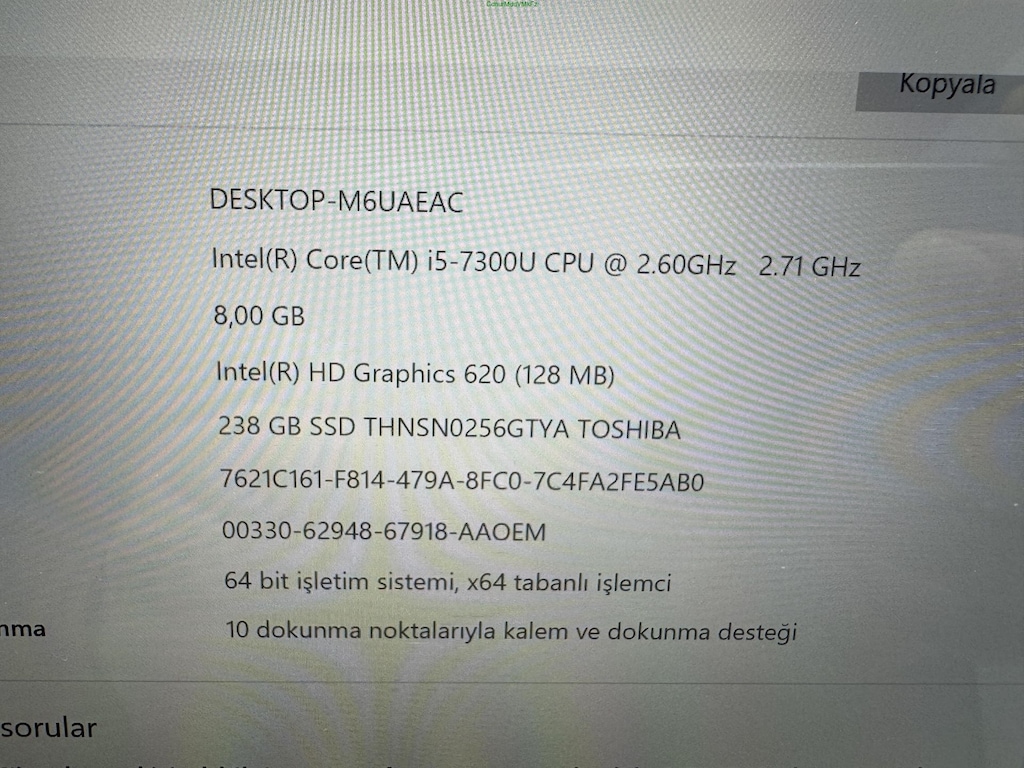 SURFACE İ5 7. NESİL 8 GB RAM 256 NVME DOKUNMATİK + KALEM - 6