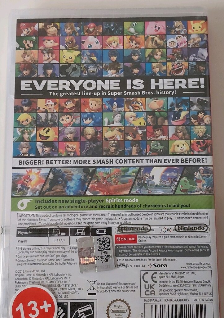 Sifır Kapalı Kutu Lütfen açıklamayı okuyun Switch Super Smash Bros - 3