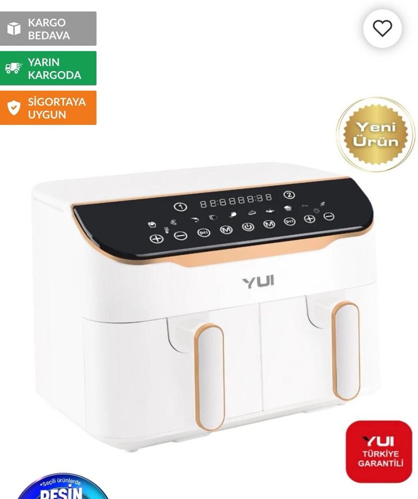 YUİ ÇİFT HAZNELİ AİRFRYER - 2