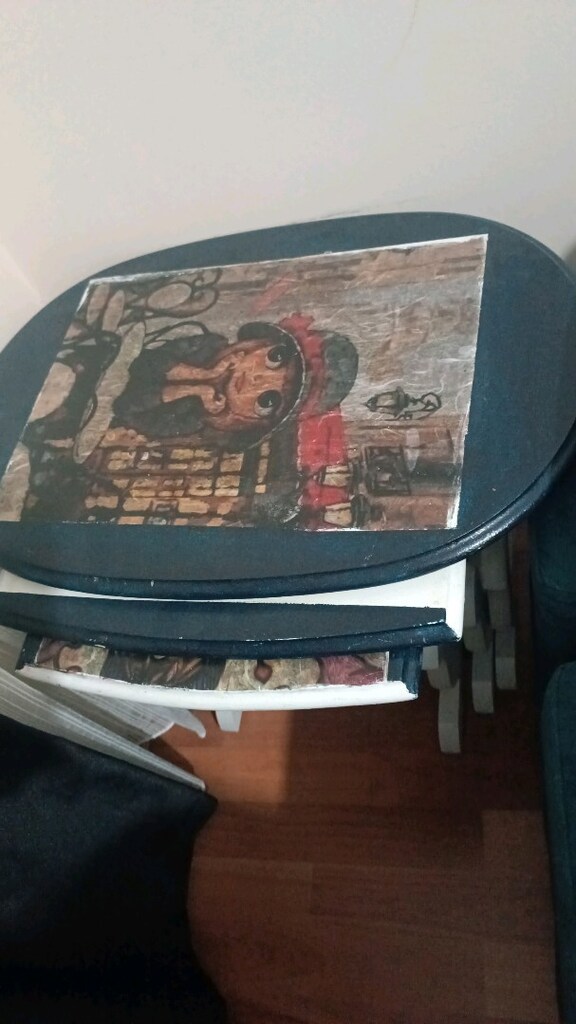 üçlü ahşap sehpa