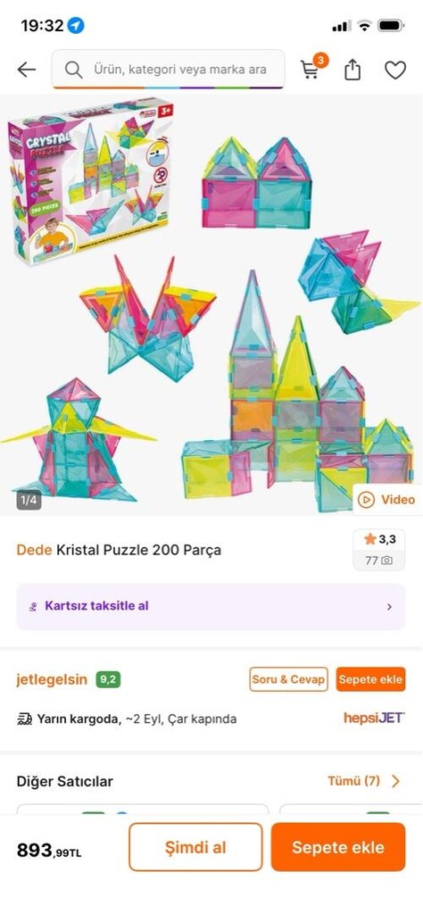 Kristal Puzzle 200 parça - 2