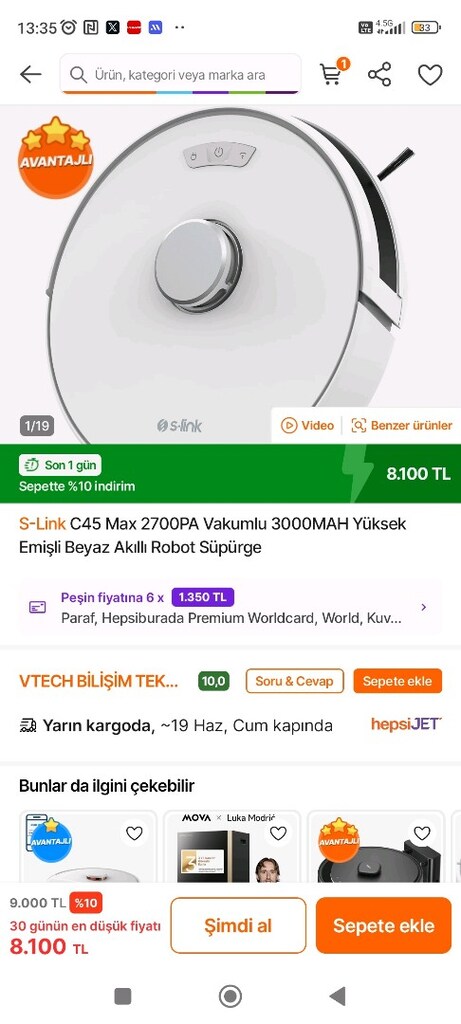 S-Link C45 Robot Süpürge - 7
