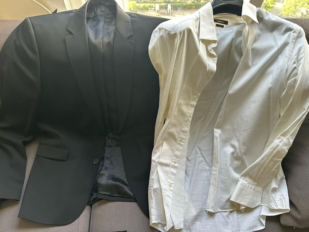 cacharel Slim Fit Yün Karışımlı Takım Elbise siyah
