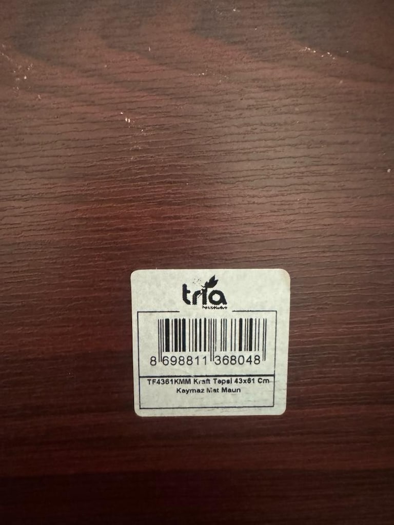 Sıfır Triaform Kaymaz Mat Maun Servis Tepsi 43x61 cm (TF4361KMM) - 3