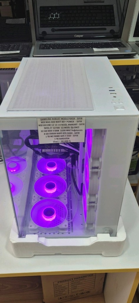 MSİ GAMER PRO BİLGİSAYAR KASASI İ7 12.NESİL 32 RAM RTX 5060 - 3