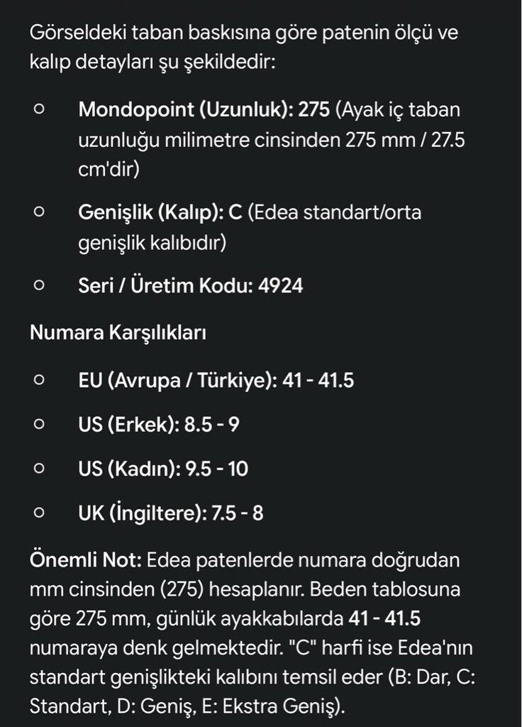 Edea Ice Fly Buz Pateni - 16
