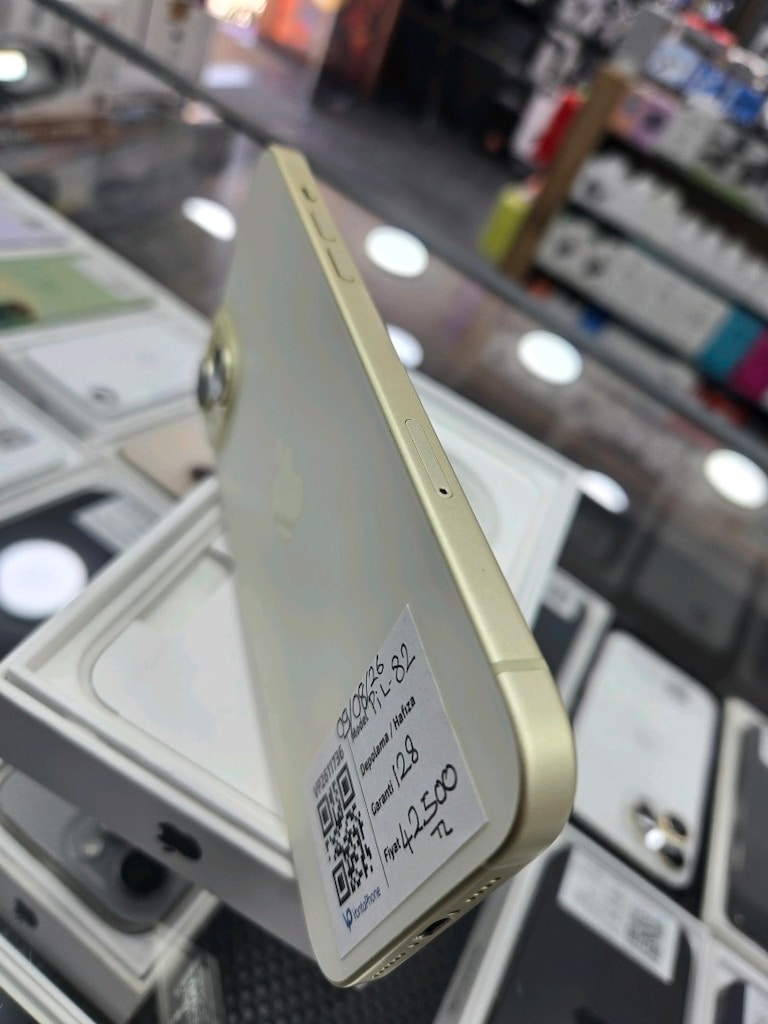 iPhone 15 Plus 28 GB sarı pil 82 hatasız kutu fatura mevcut - 4