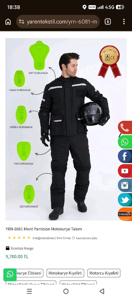 motosiklet yaz kış tulum