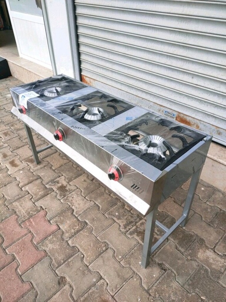 3'lü endüstriyel ocak sanayi tipi ocak üçlü tüplü doğalgazlı sahra oca - 3