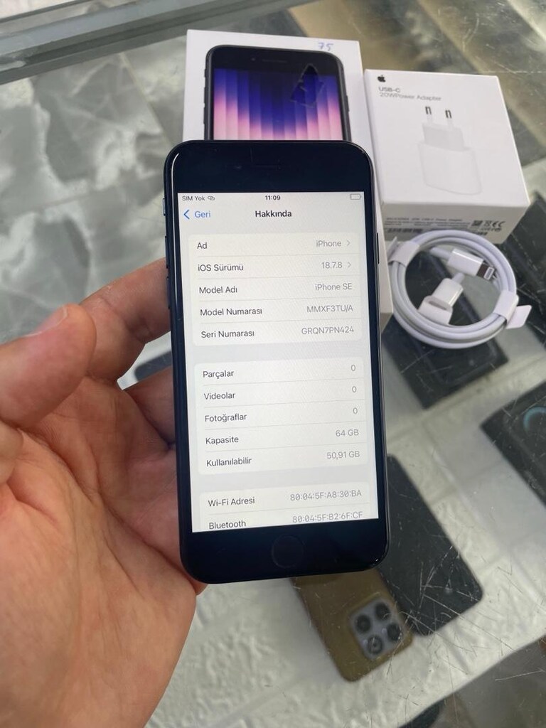 MÜHENDİSCELLDEN YURTİÇİ İPHONE SE 3.NESİL PİL %94 KUTU FATURA - 8