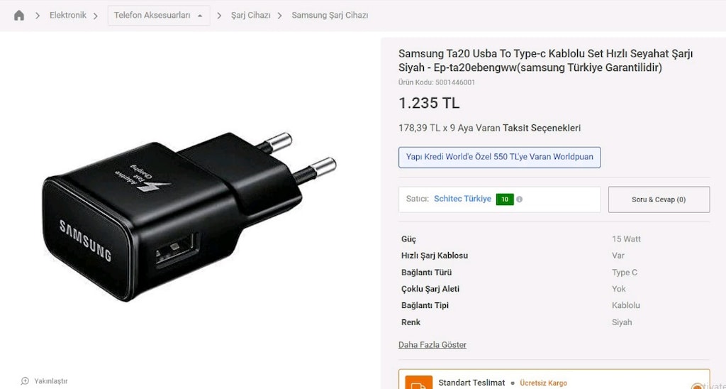 Samsung 15w hizli sarj aleti beyaz - 4