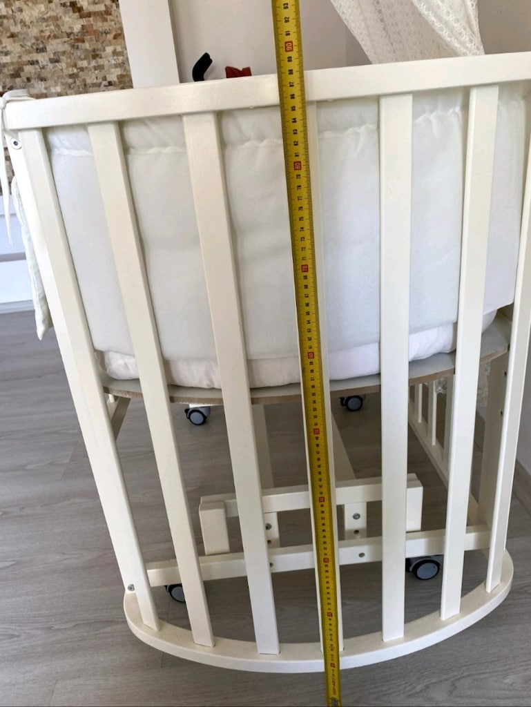 Çok Temiz Ahşap Sallanan Bebek Beşiği - 10