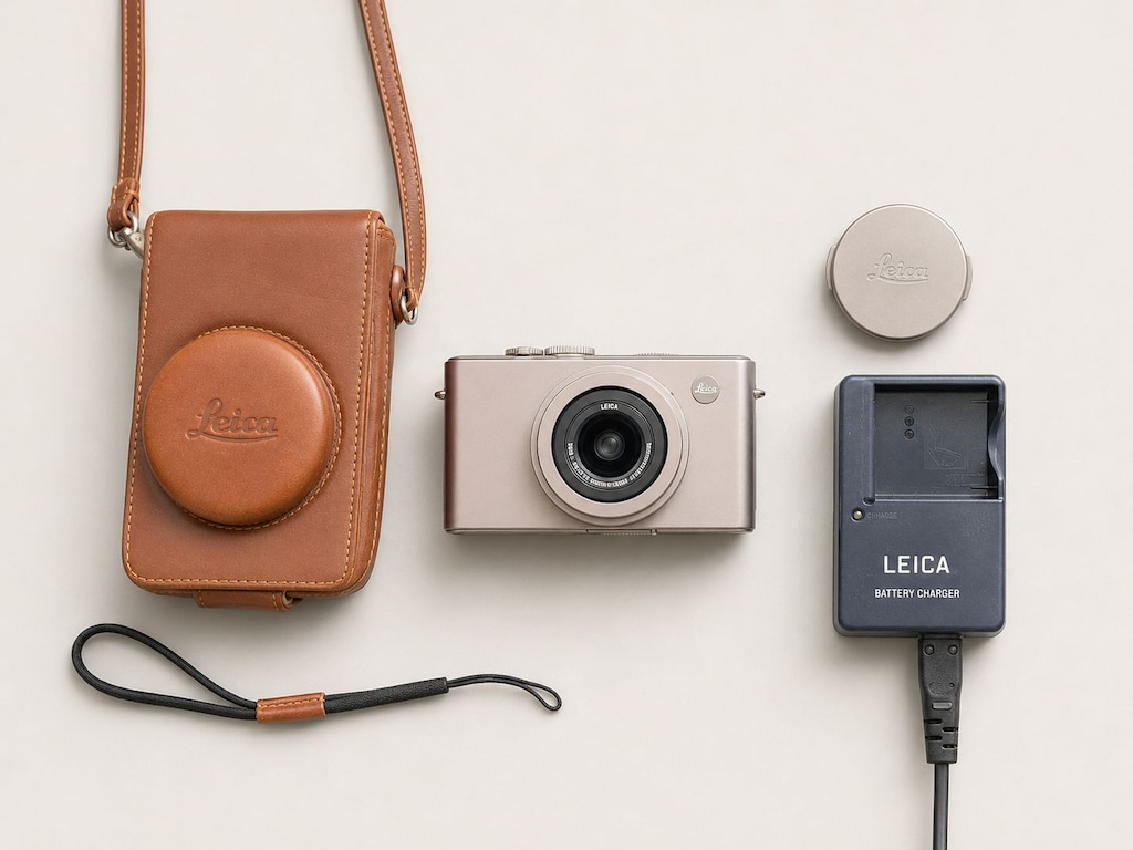 Leica D-Lux 4 Titanium Limited Edition, Orijinal Deri Çantalı