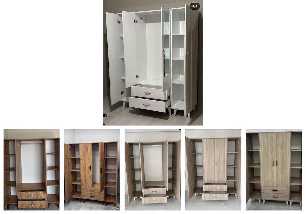 4 kapaklı elbise dolabı udszlfdxhx - 6