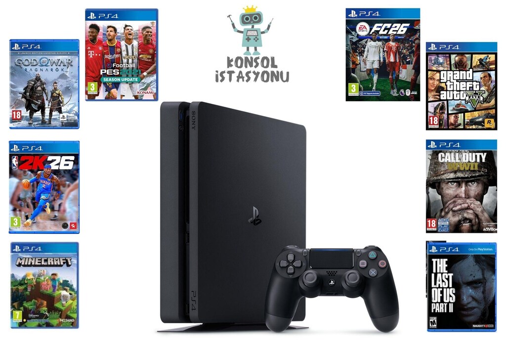 PLAYSTATION 4 SLIM 1 TB 20 OYUN YÜKLÜ TEK KOLLU GARANTİLİ ÜRÜN - 2