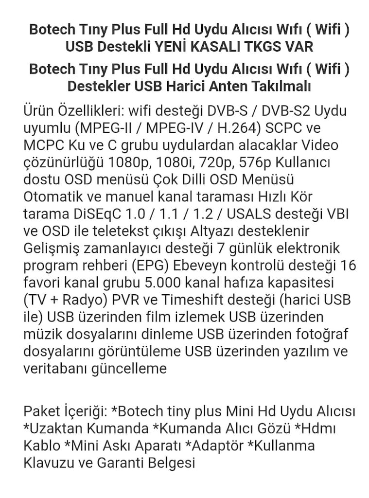 botech tiny plus uydu alıcısı - 4
