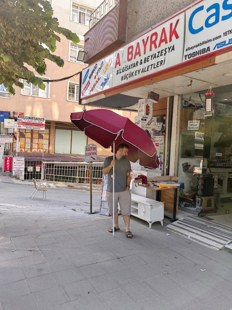 DEV KAMPANYA YERLİ ÜRETİM PLAJ ŞEMSİYESİ 200CM KALIN KUMAŞ A KALİTE - 10