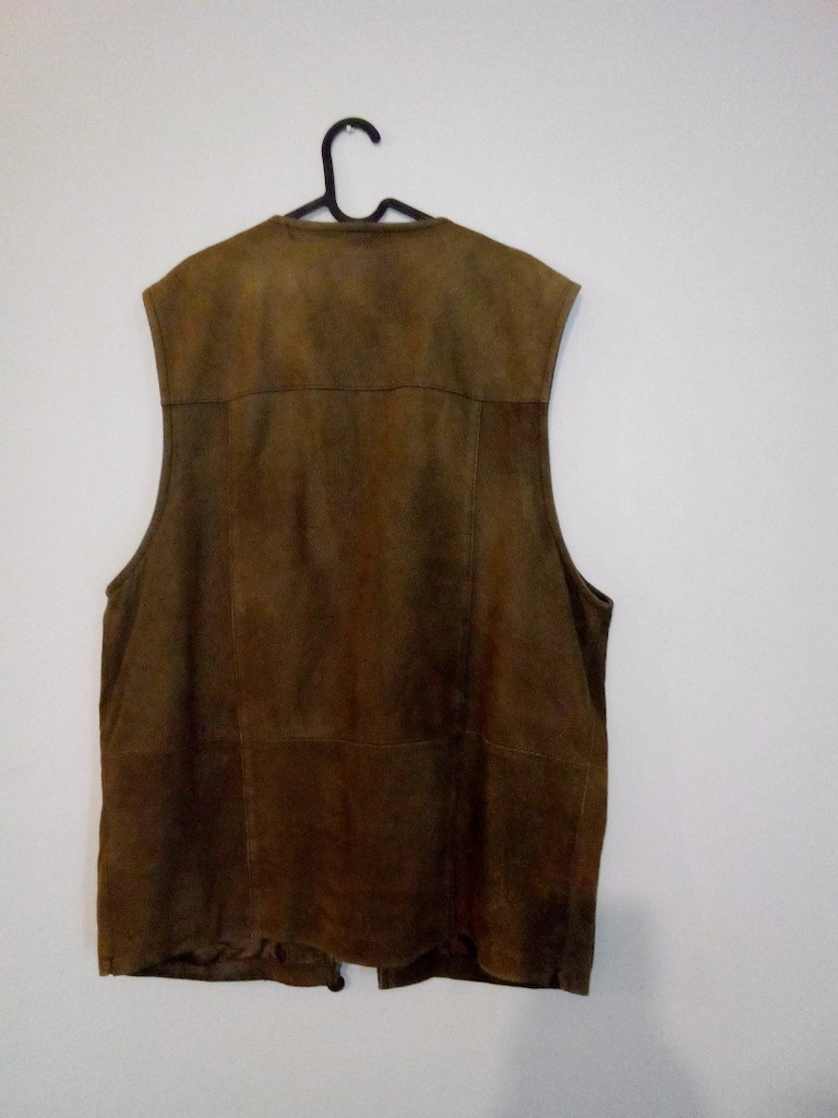 Camel Collection süet deri yelek XL orijinal — görsel 12/15