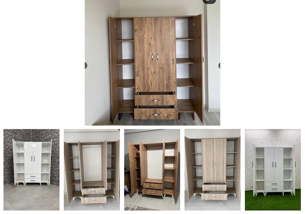4 kapaklı elbise dolabı bosvhxgulo - 6