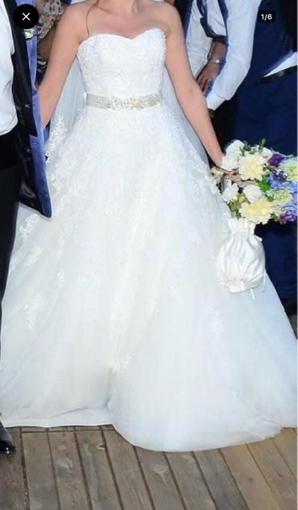 Pronovias Kabarık ve Prenses Model Gelinlik: Dantelli, Taşlı - 6