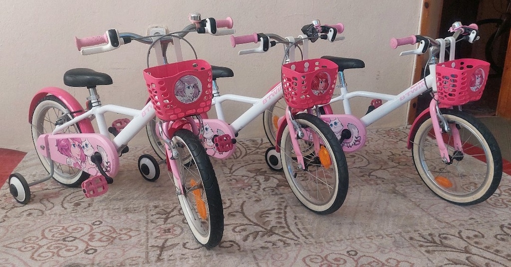 3 ADET 16 JANT KIZ ÇOCUK BISIKLETI BTWIN - 8