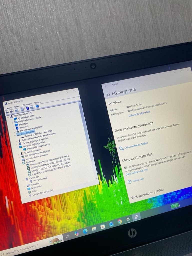 HP-i5-FULL HD-IŞIKLI KLAVYE-8GB DDR4-256m2 SSD-BATARYALI-LAPTOP - 6