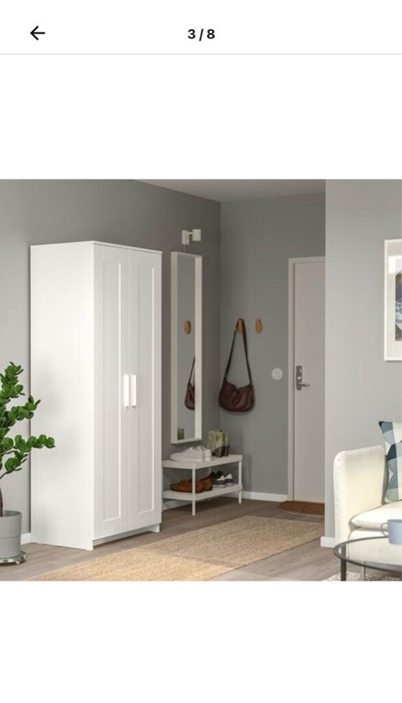 ikea gardırop, beyaz, 78×190 cm - 3