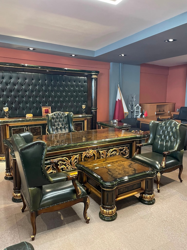 KLAS OFİS ÜSKÜDAR 120x270 cm 18 PARÇA CİLALI MAKAM TAKIMI SETİ - 2